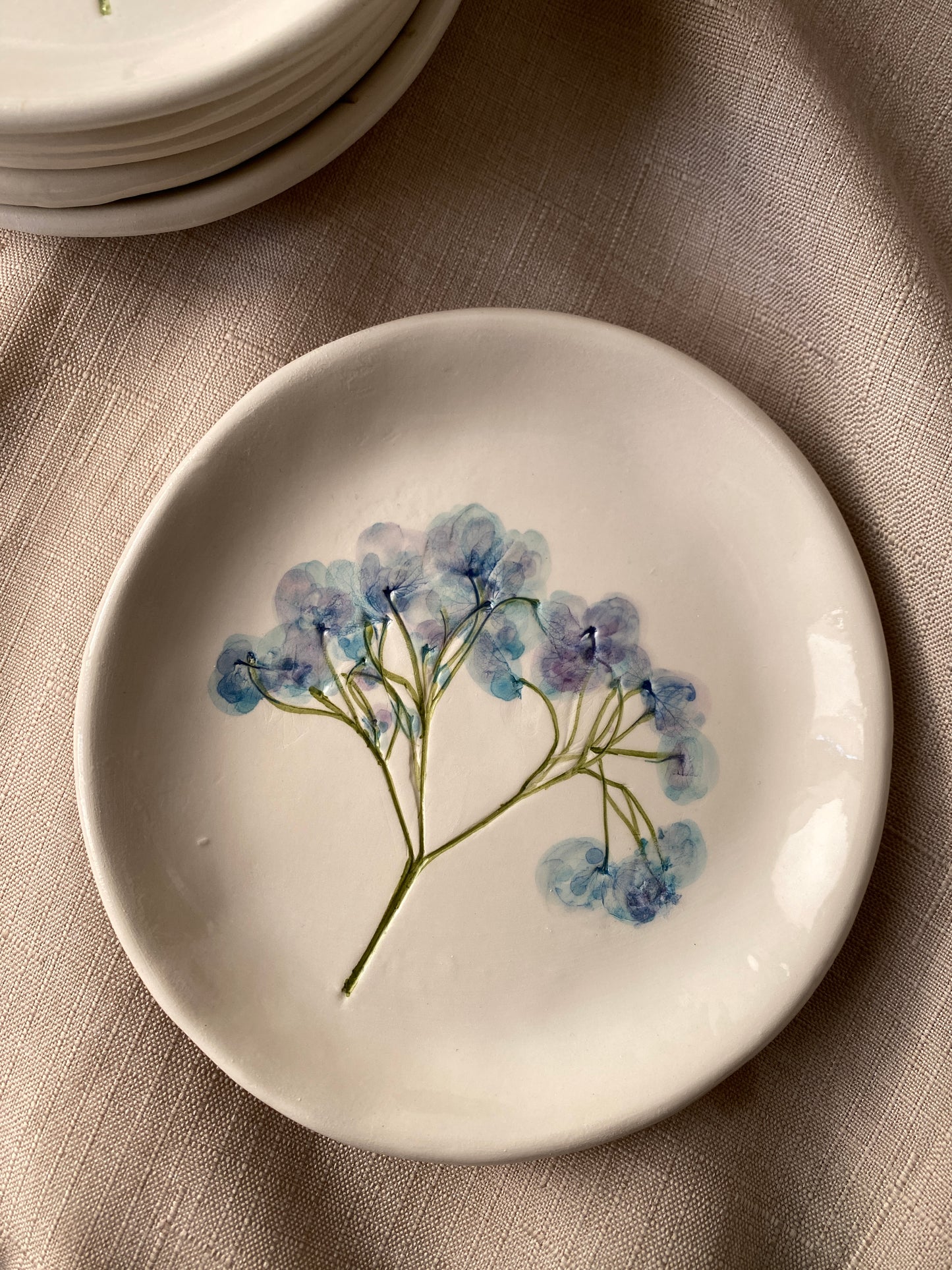 PIATTO FIORITO M - Ortensia blu