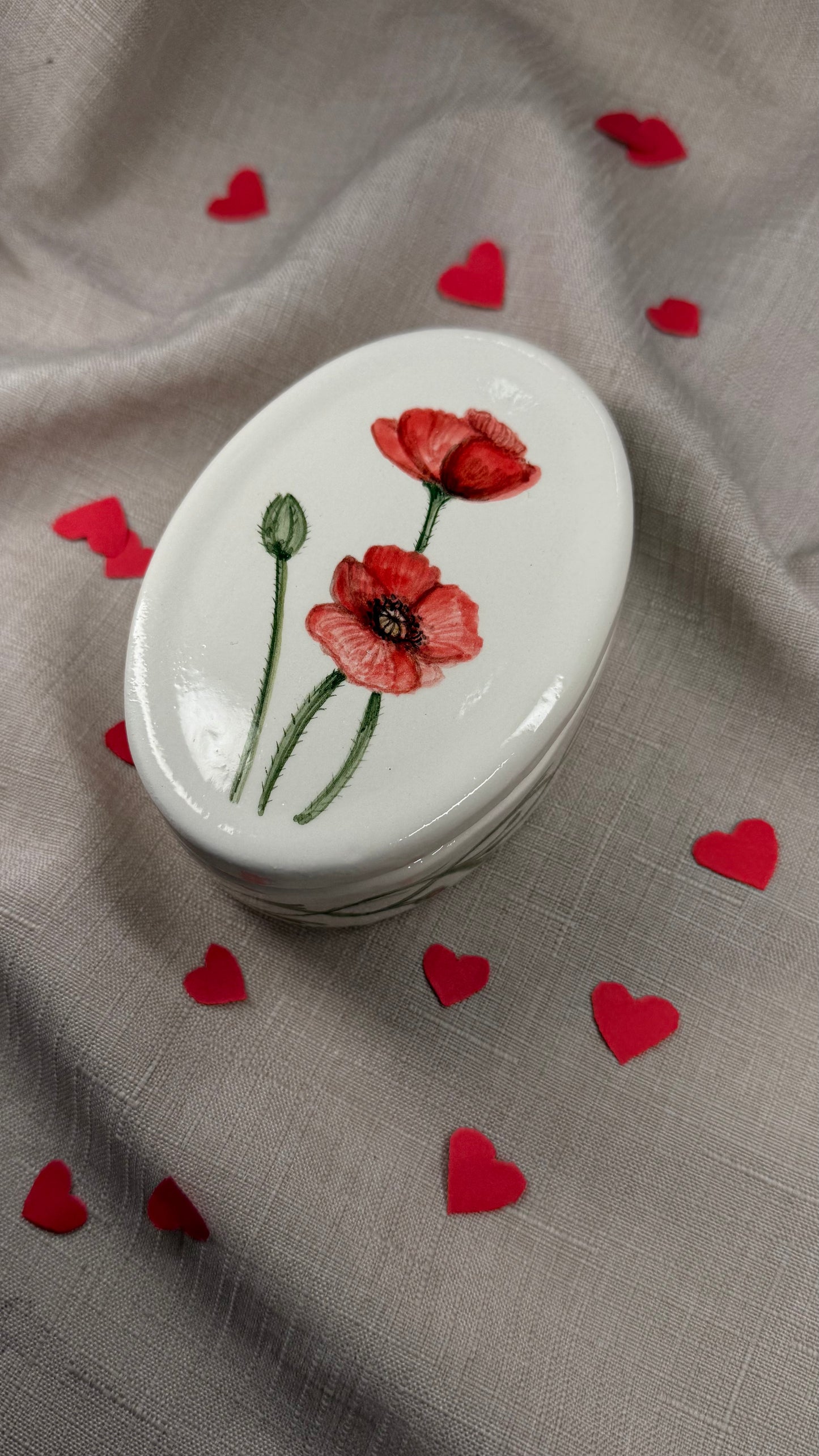 Scatola portagioie - Papavero