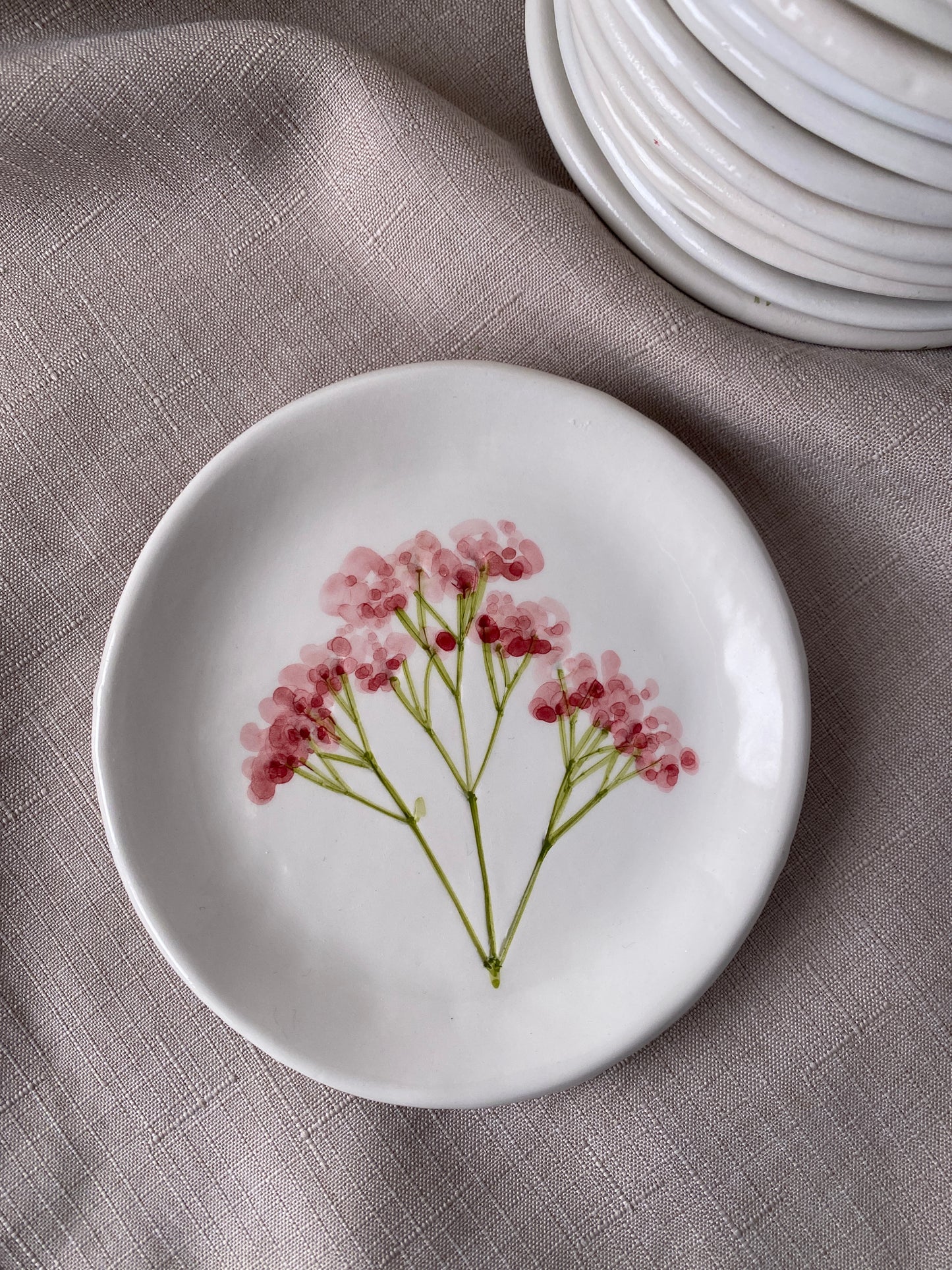 PIATTO FIORITO M - Gypsophila rosa