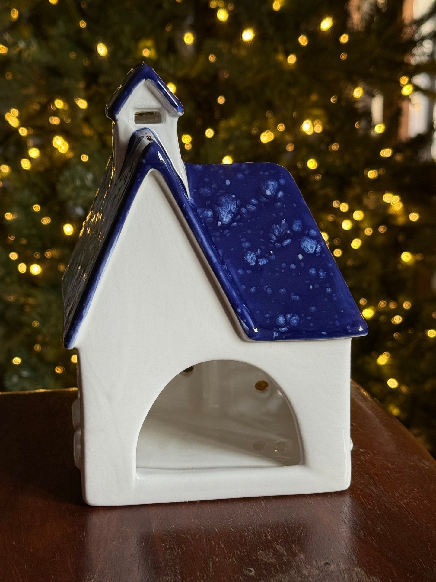 Casetta di Natale portacandela