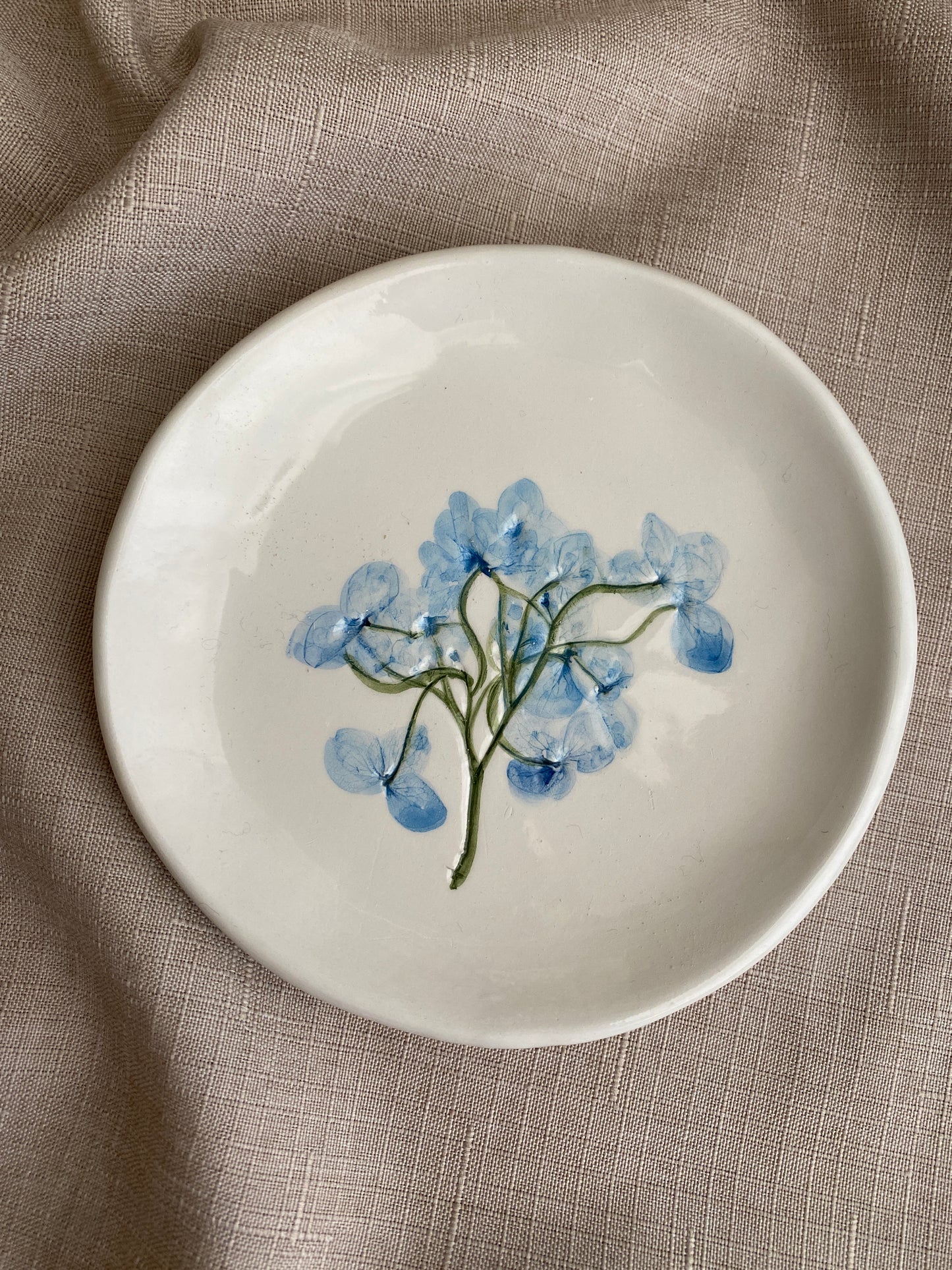 PIATTO FIORITO M - Ortensia blu