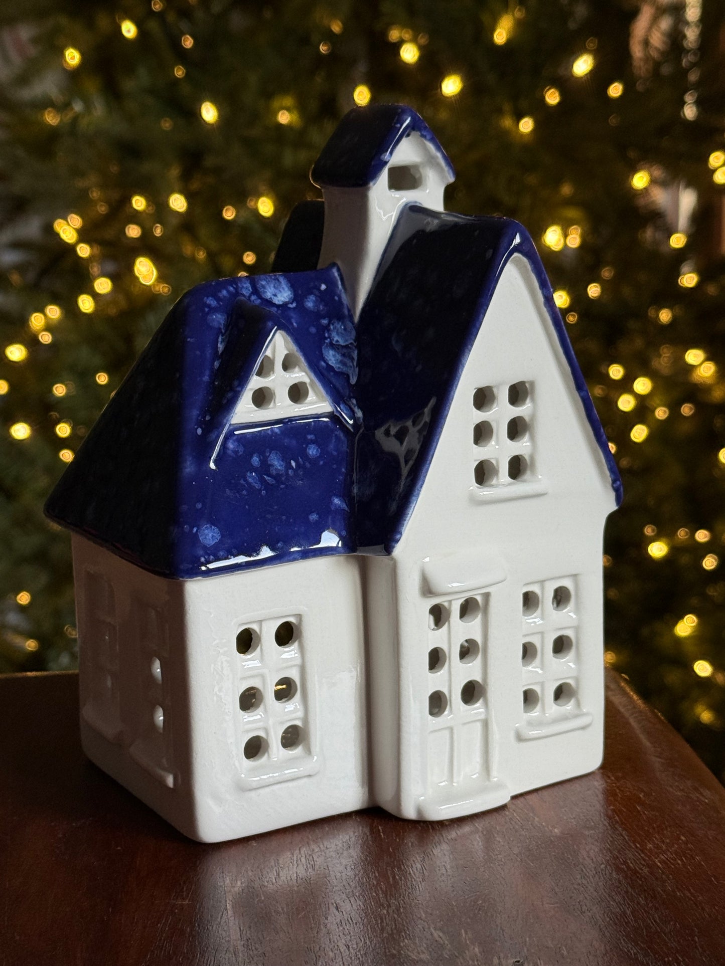 Casetta di Natale portacandela