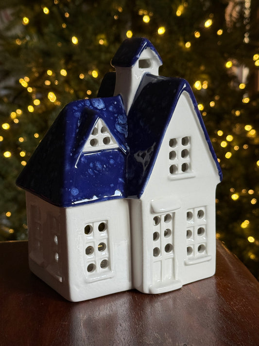 Casetta di Natale portacandela