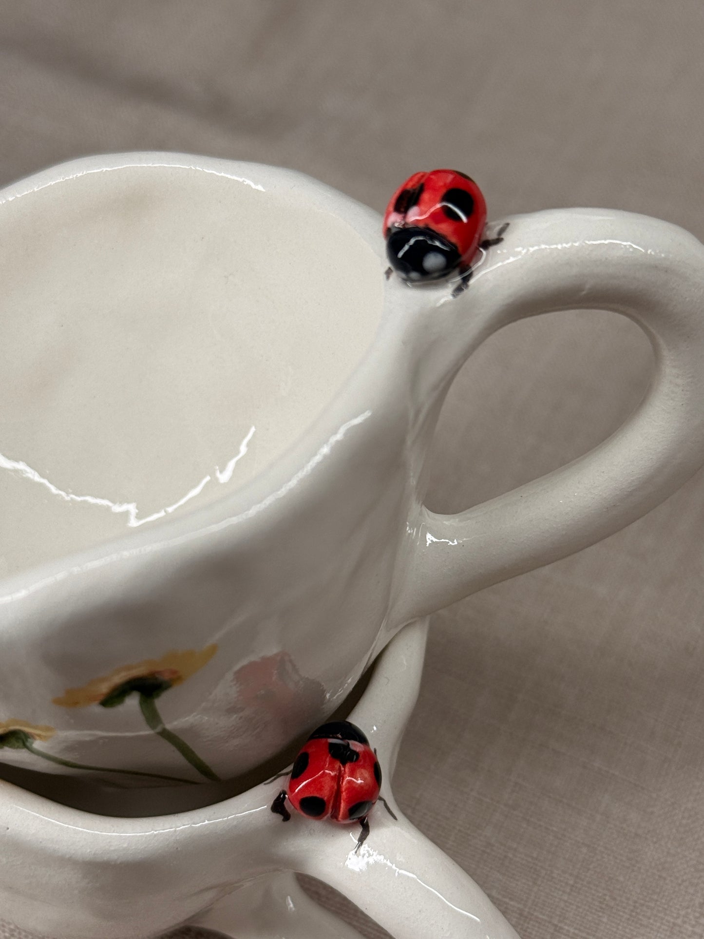 TAZZINA caffè espresso - coccinella fiori misti