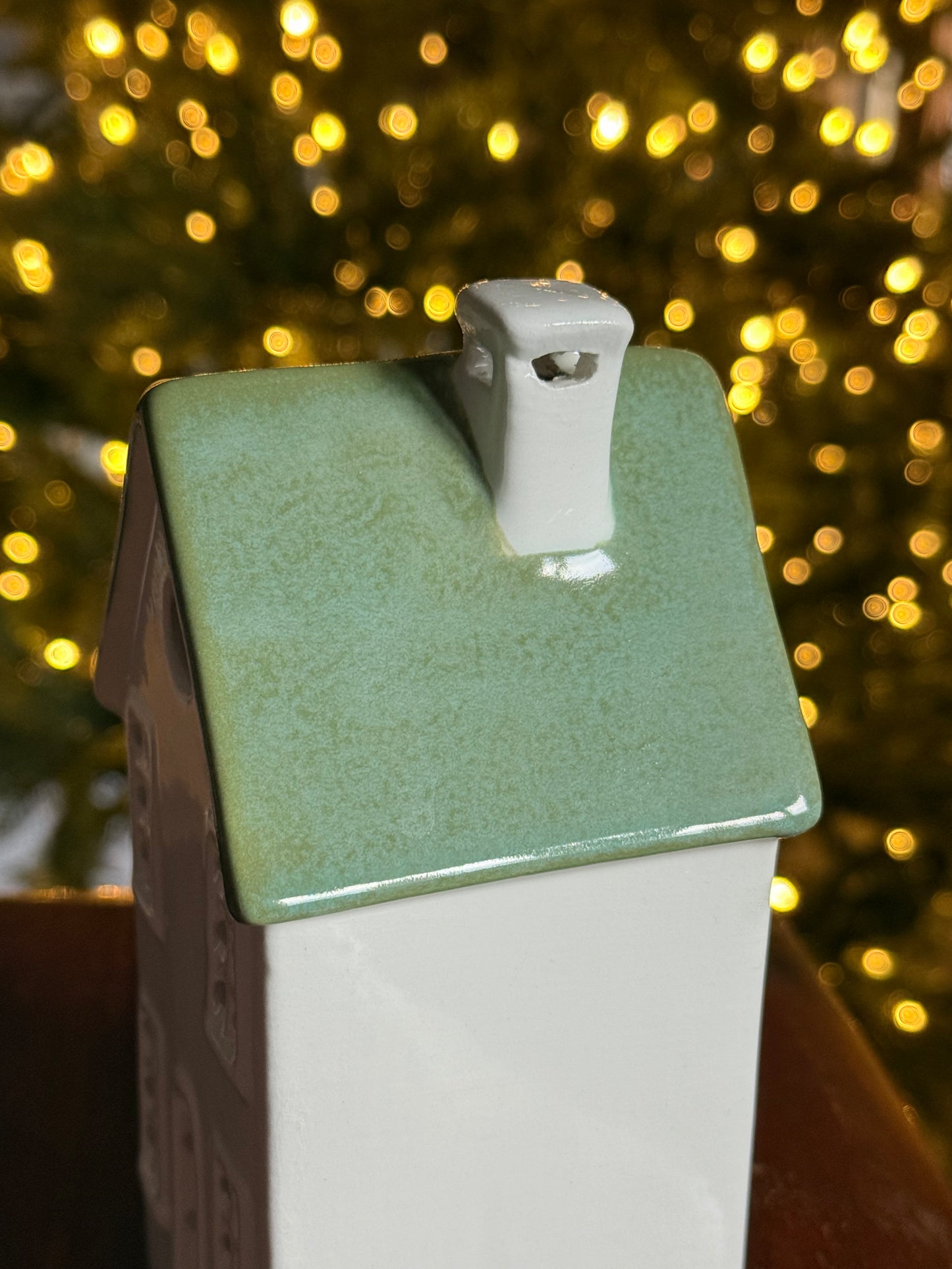 Casetta di Natale portacandela