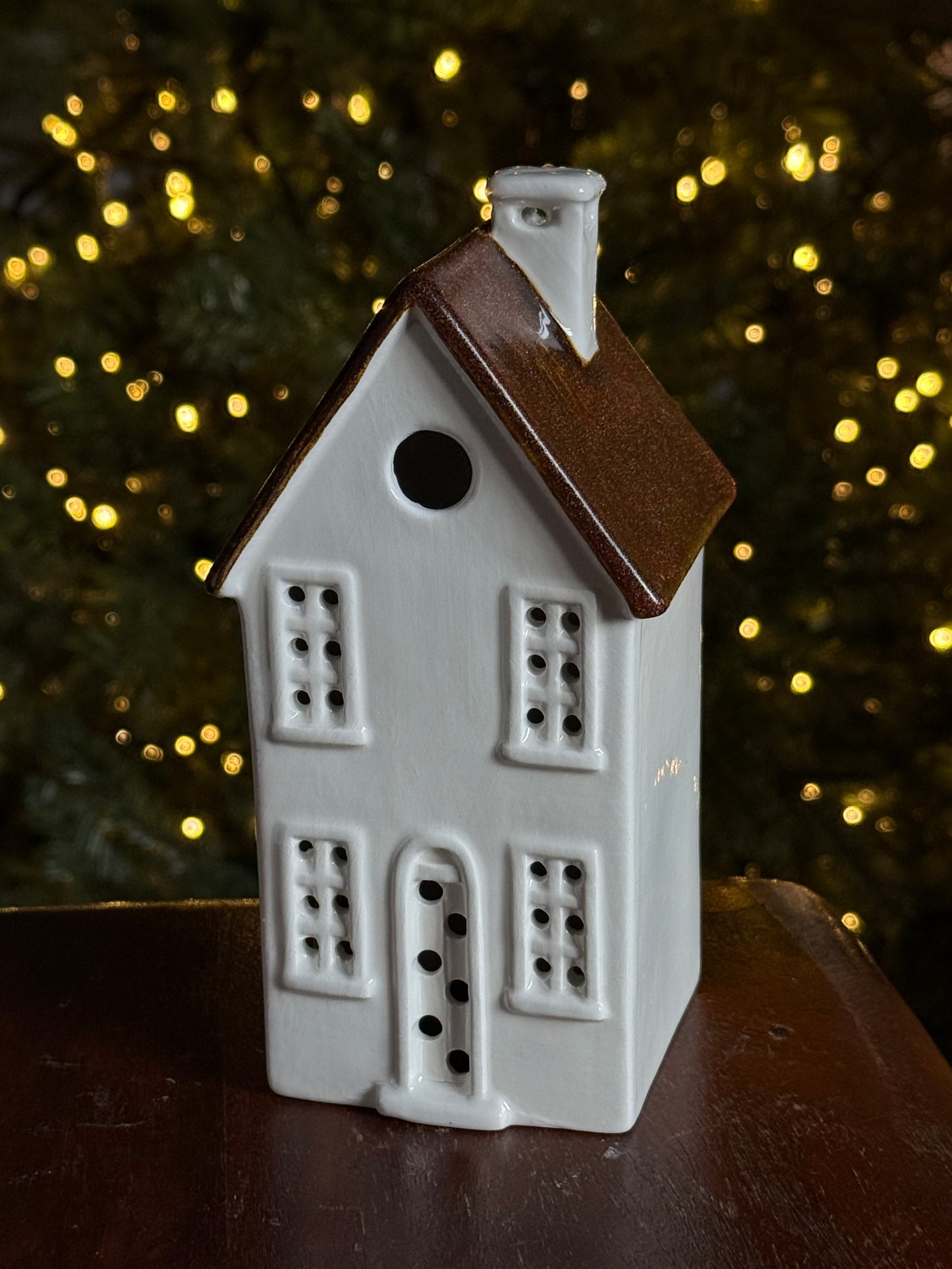 Casetta di Natale portacandela