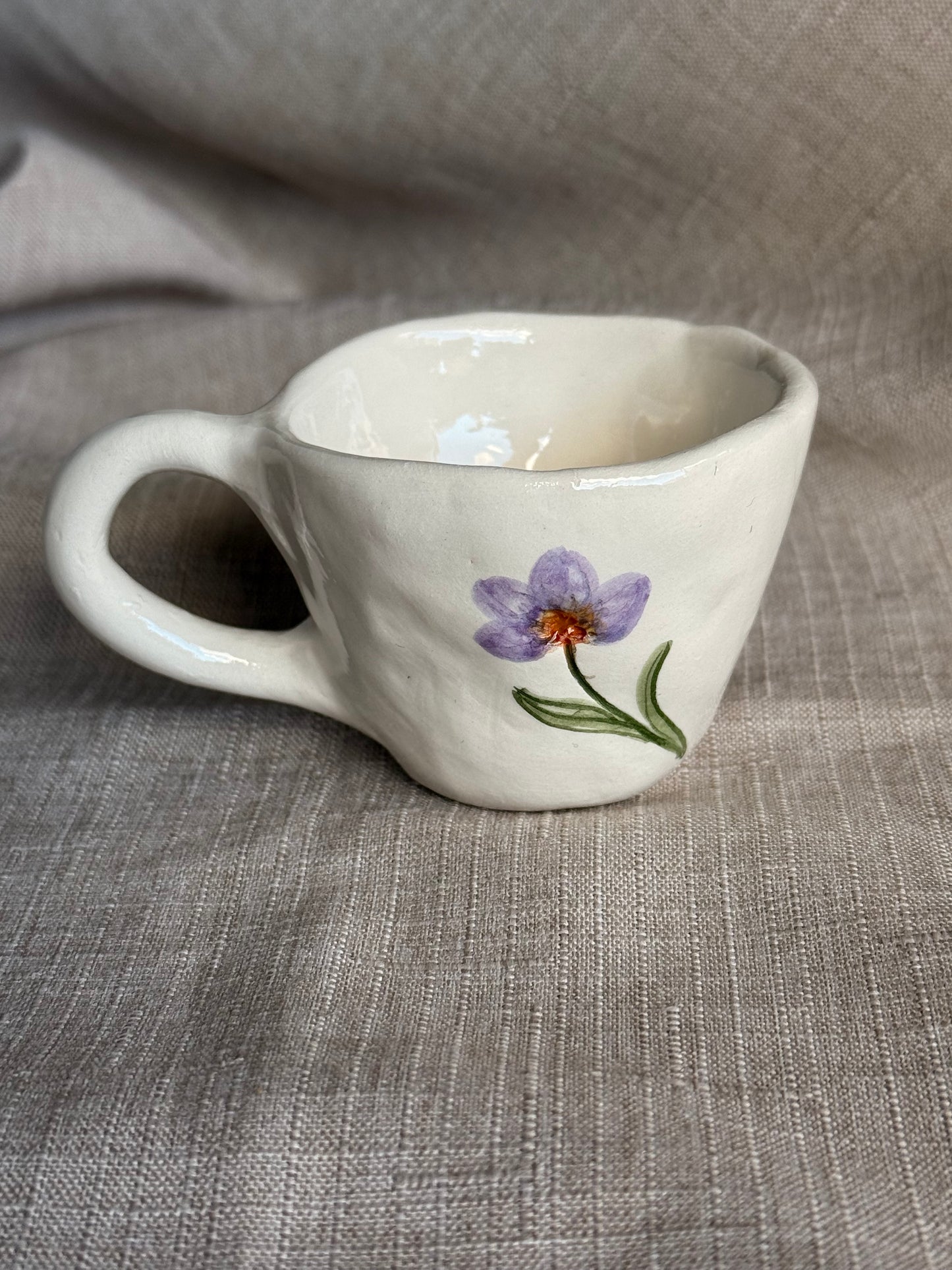 TAZZINA caffè espresso - fiorellino viola