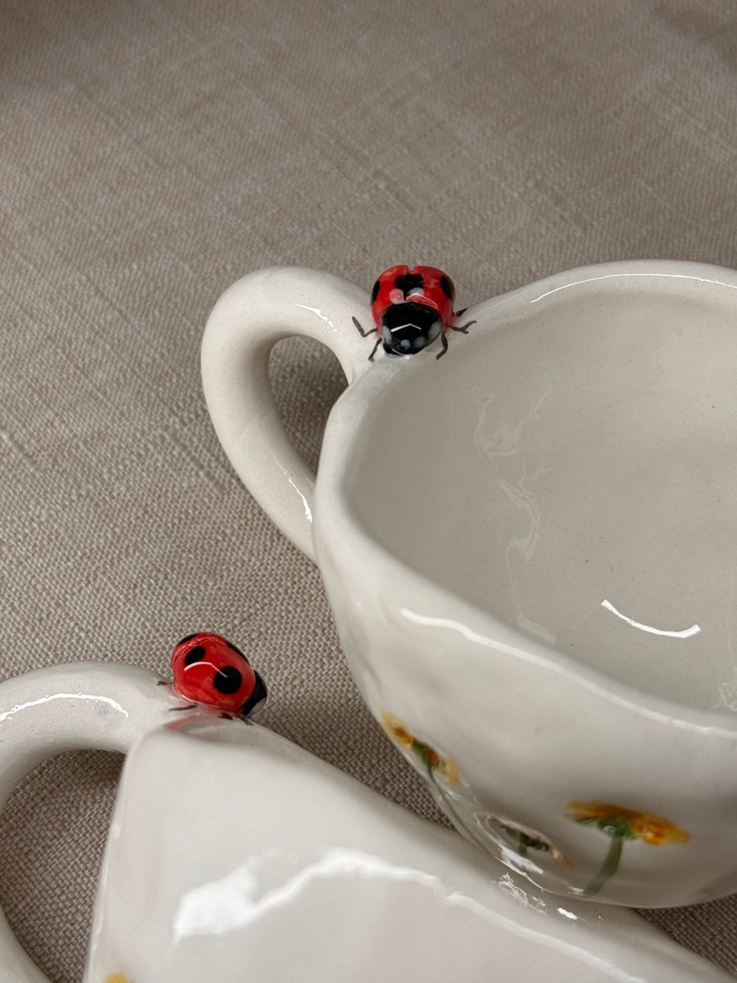 TAZZINA caffè espresso - coccinella fiori misti