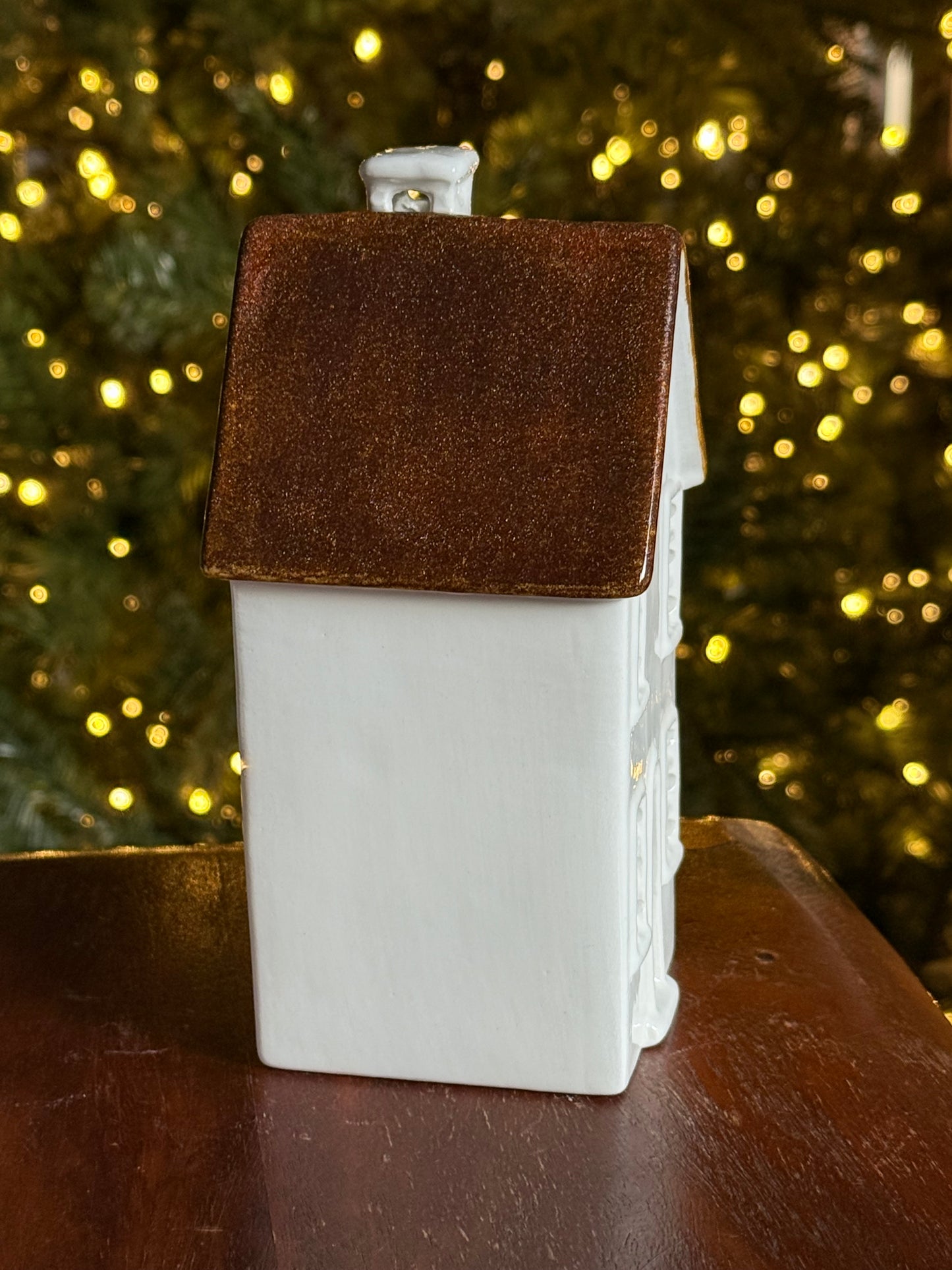 Casetta di Natale portacandela