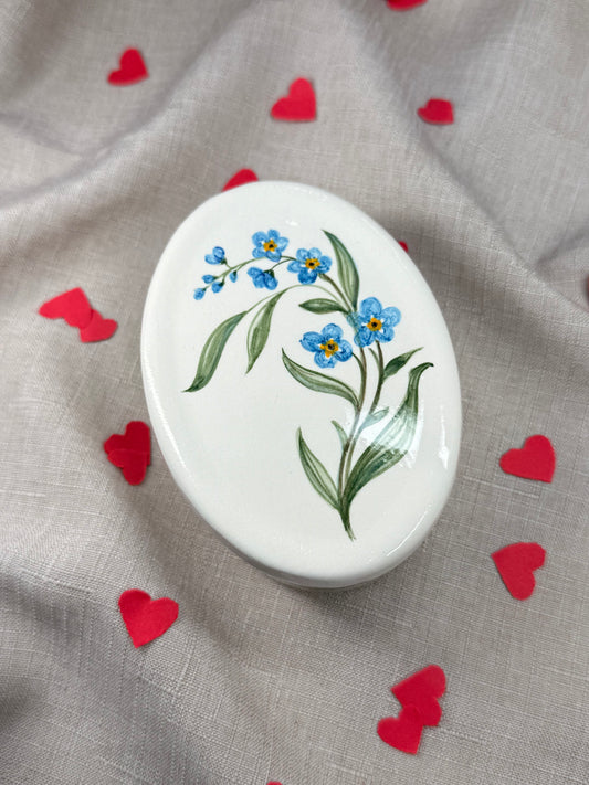 Scatola portagioie - non ti scordar di me + cioccolatini