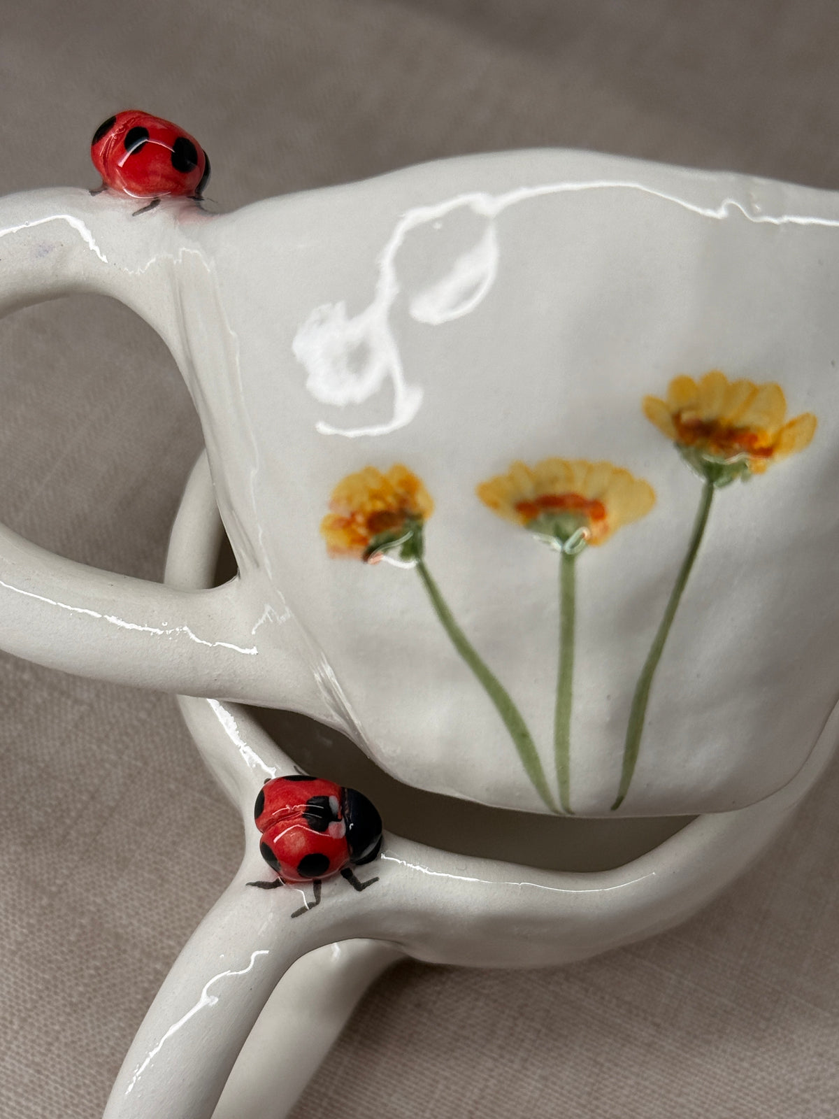 TAZZINA caffè espresso - coccinella fiori misti