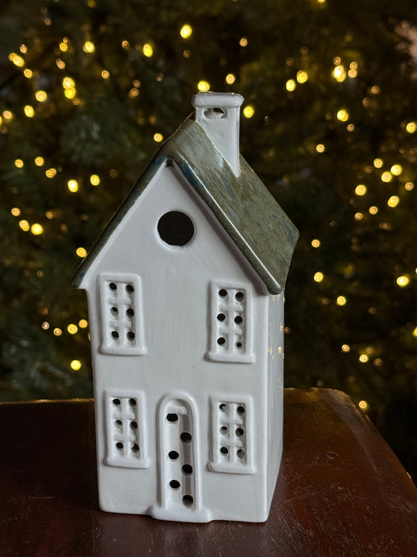 Casetta di Natale portacandela