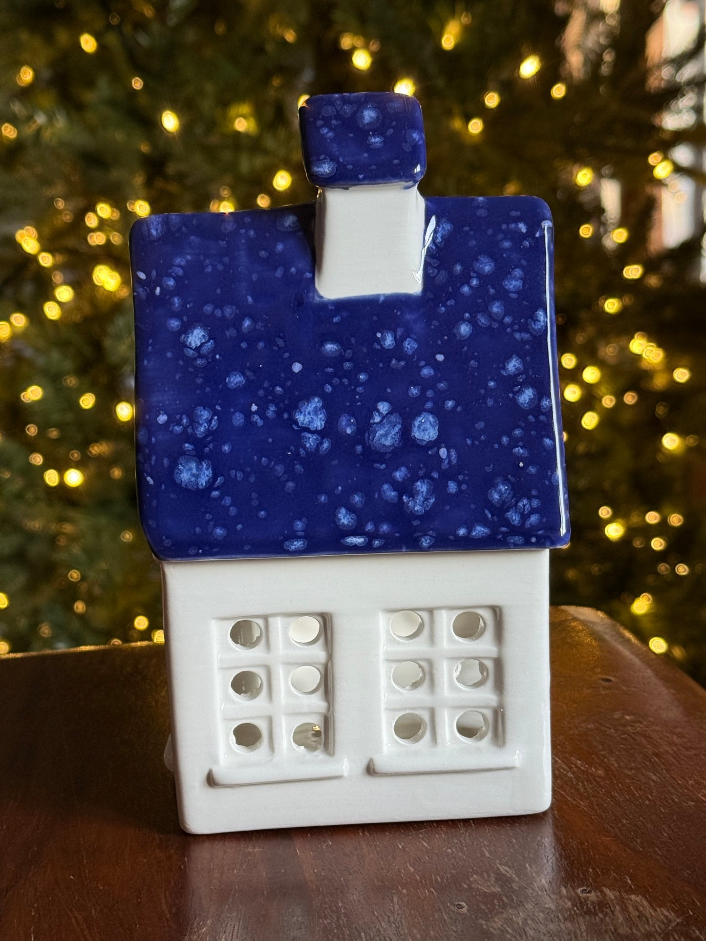 Casetta di Natale portacandela