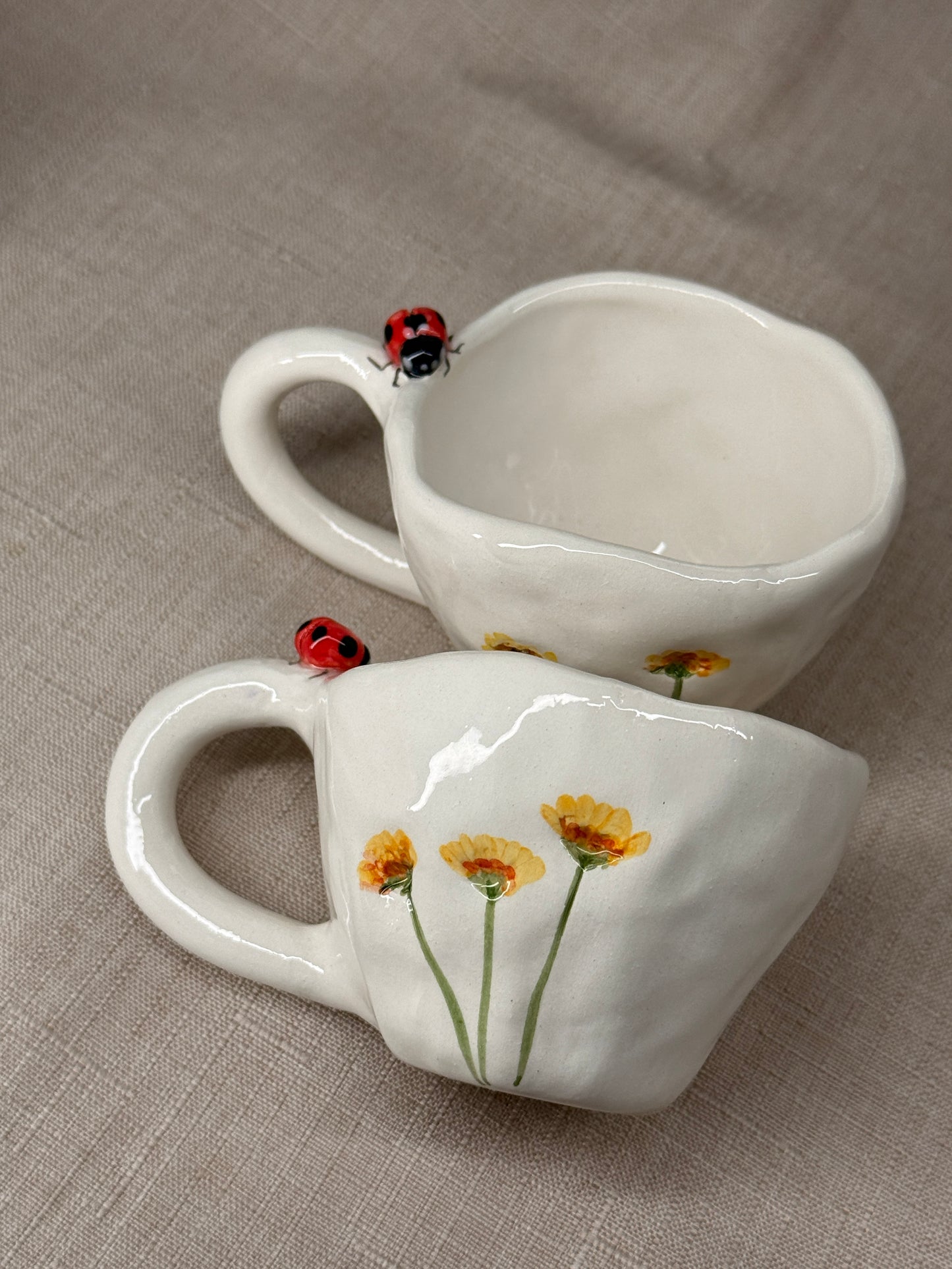 TAZZINA caffè espresso - coccinella fiori misti