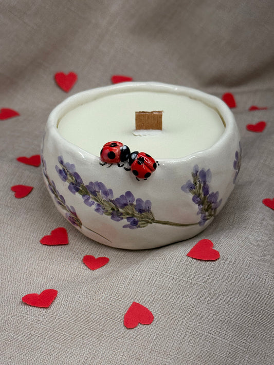 CANDELA - Gypsophila Coccinelle e Lavanda