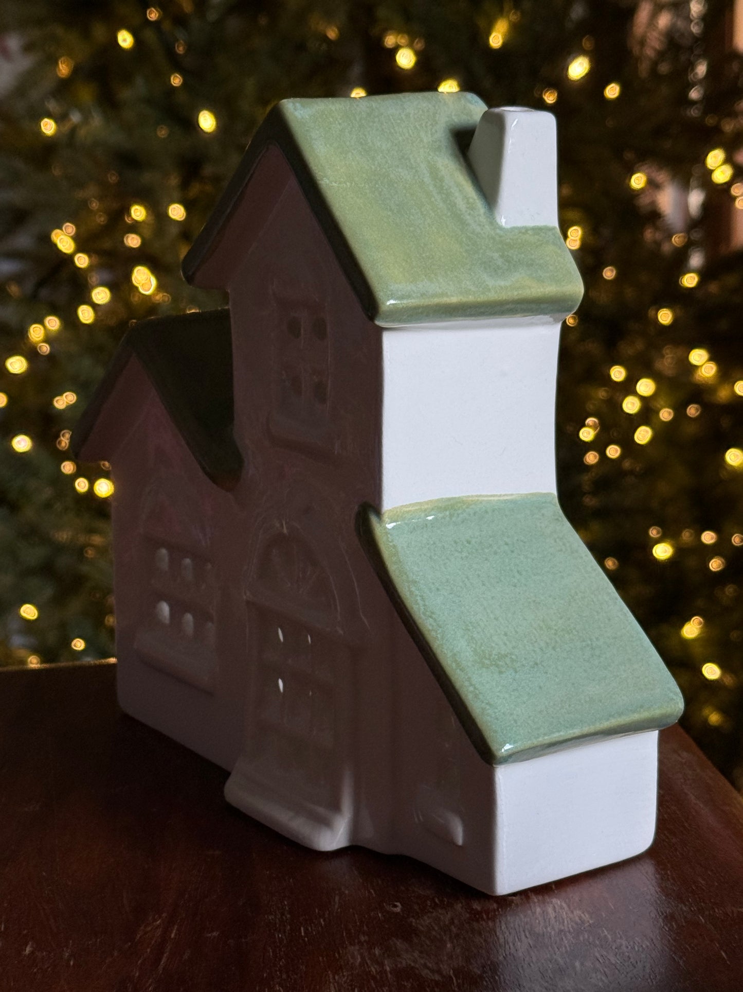 Casetta di Natale portacandela