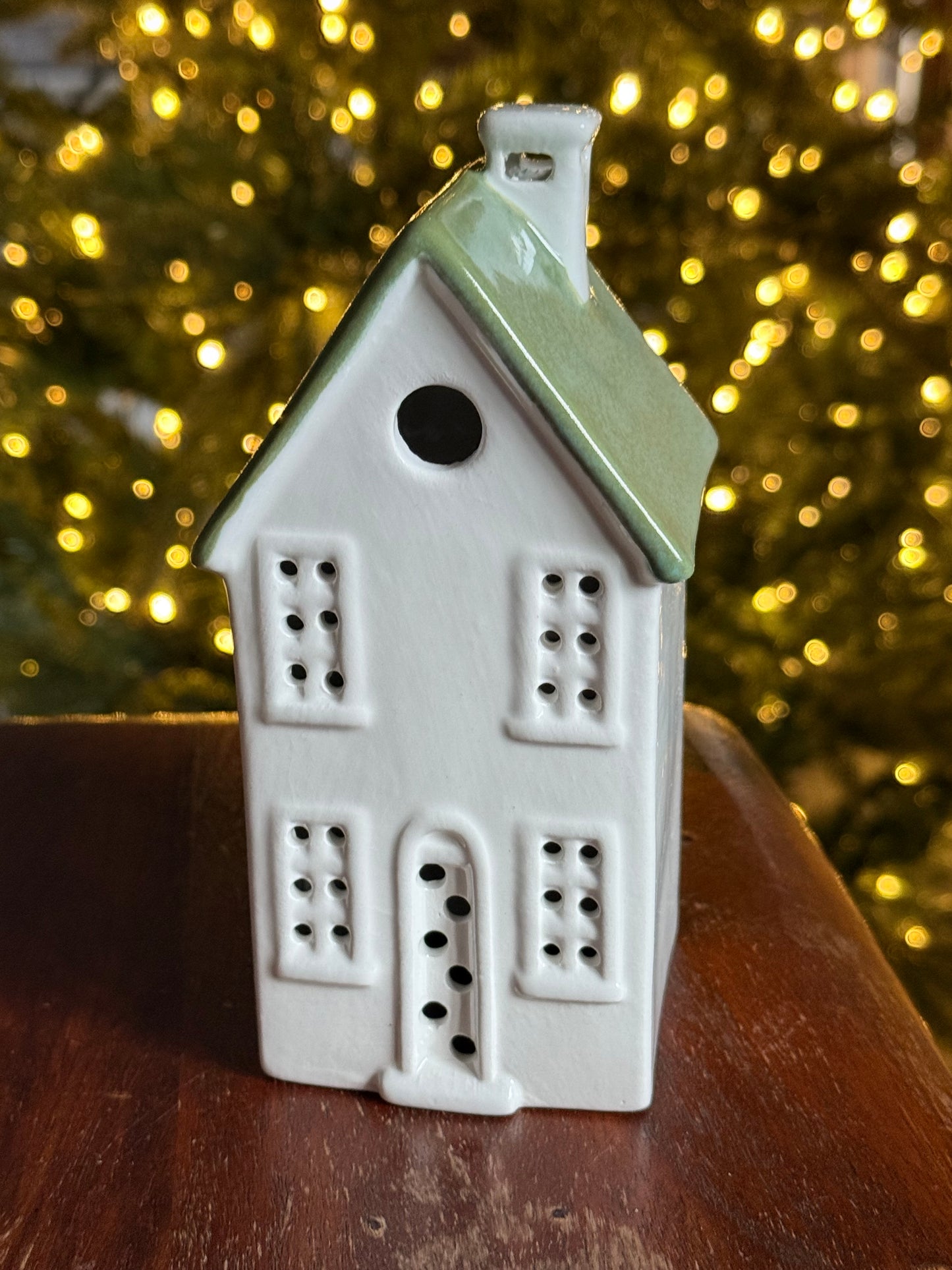 Casetta di Natale portacandela