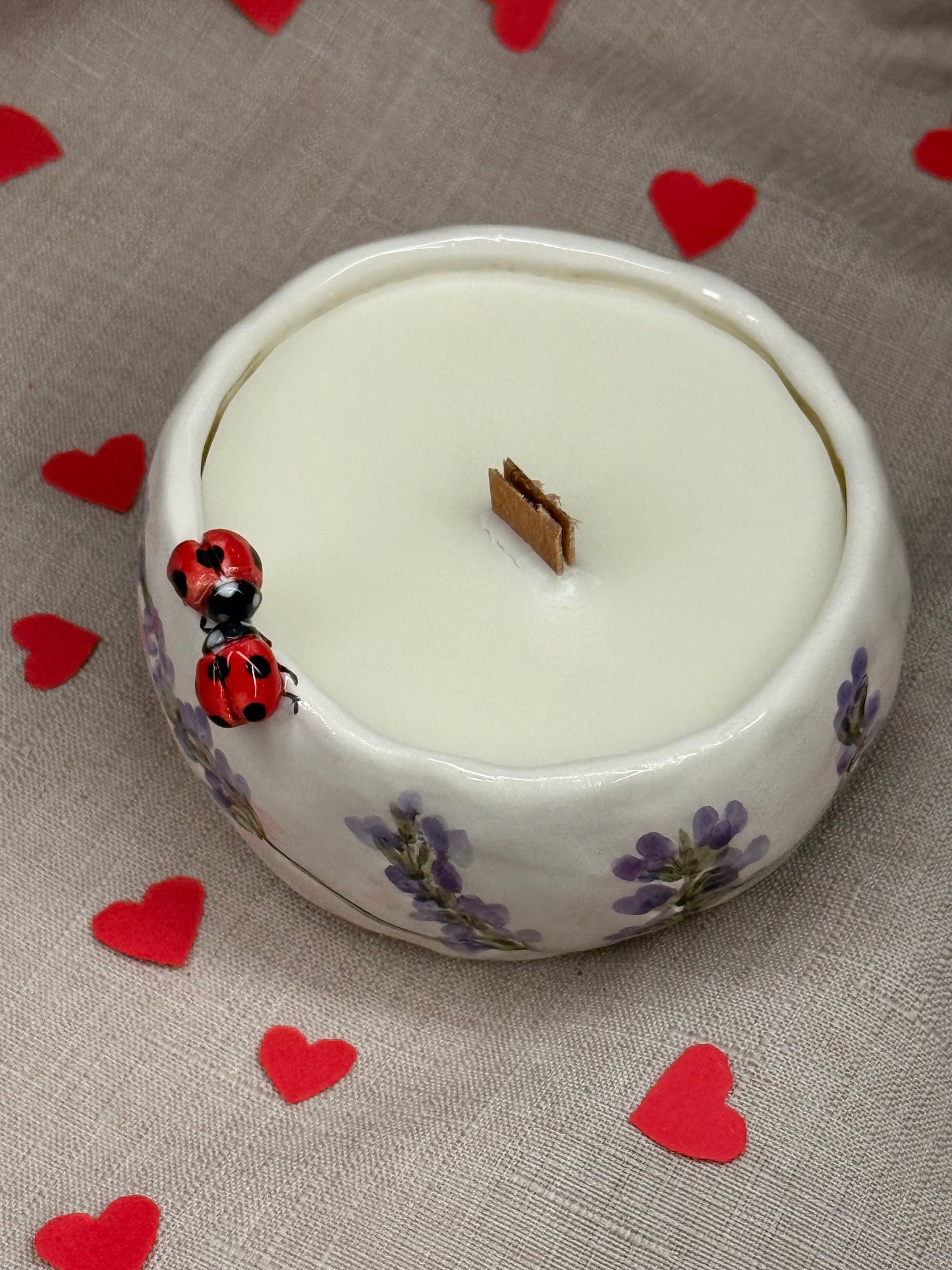 CANDELA - Gypsophila Coccinelle e Lavanda