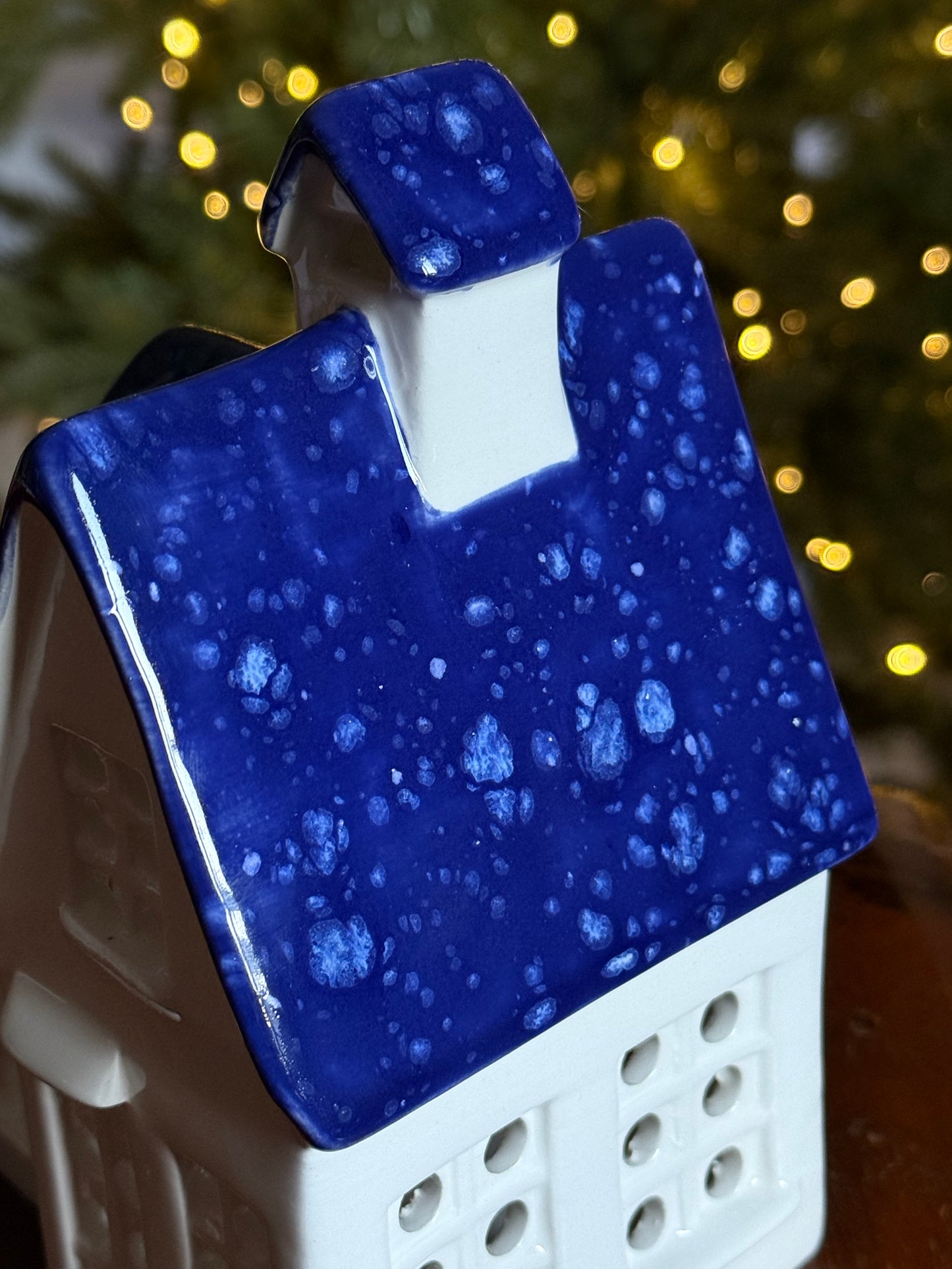 Casetta di Natale portacandela