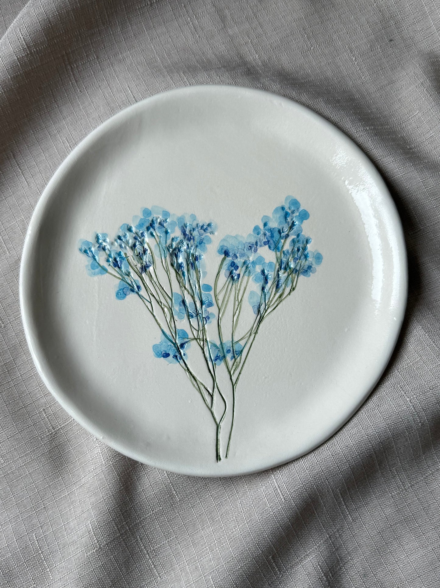 PIATTO FIORITO L - Gypsophila blu