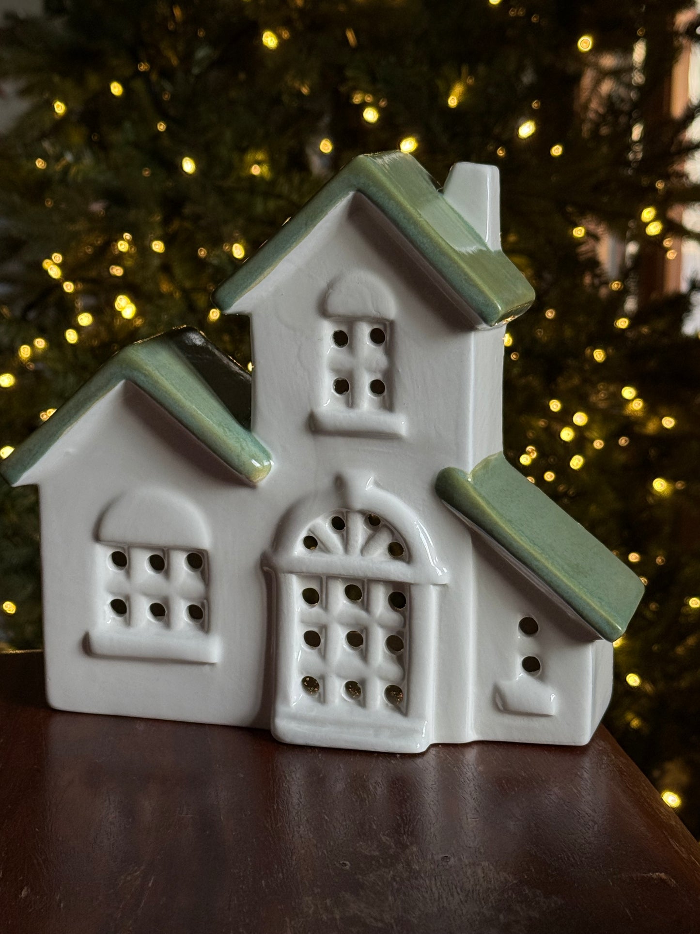 Casetta di Natale portacandela