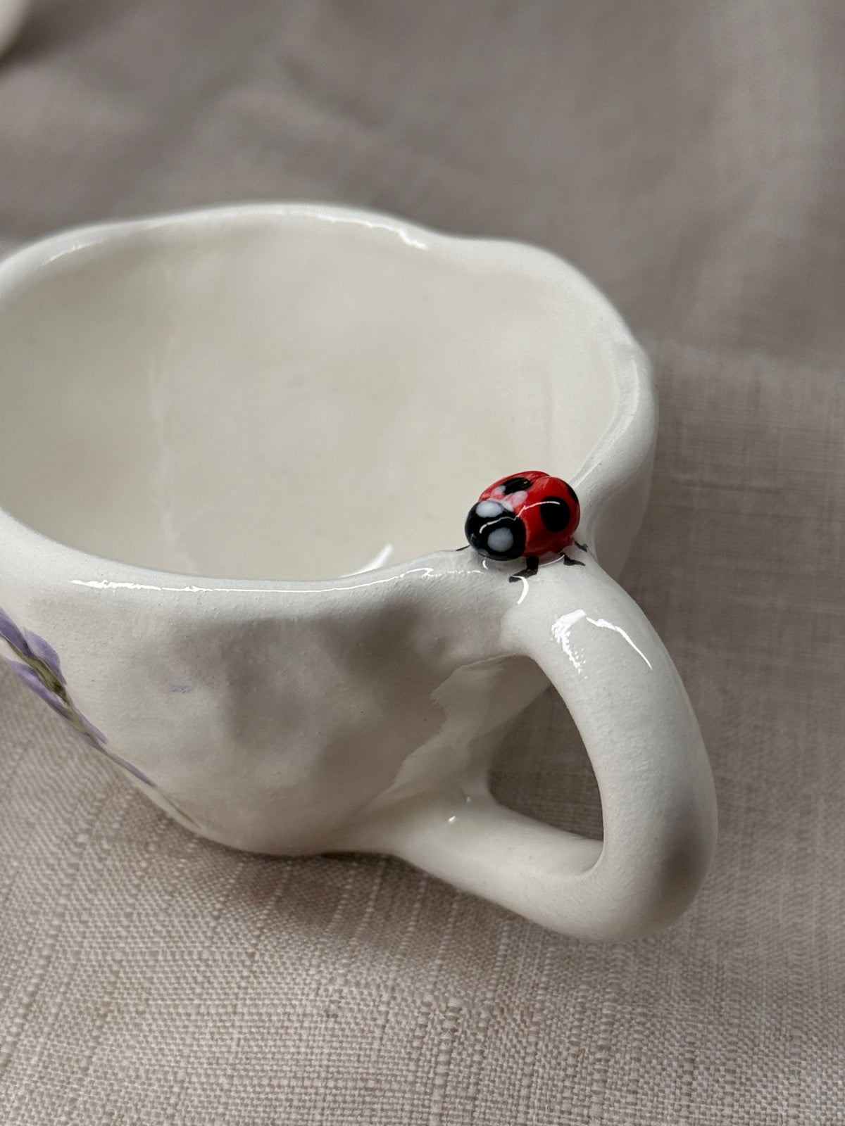 TAZZINA caffè espresso - coccinella fiori misti