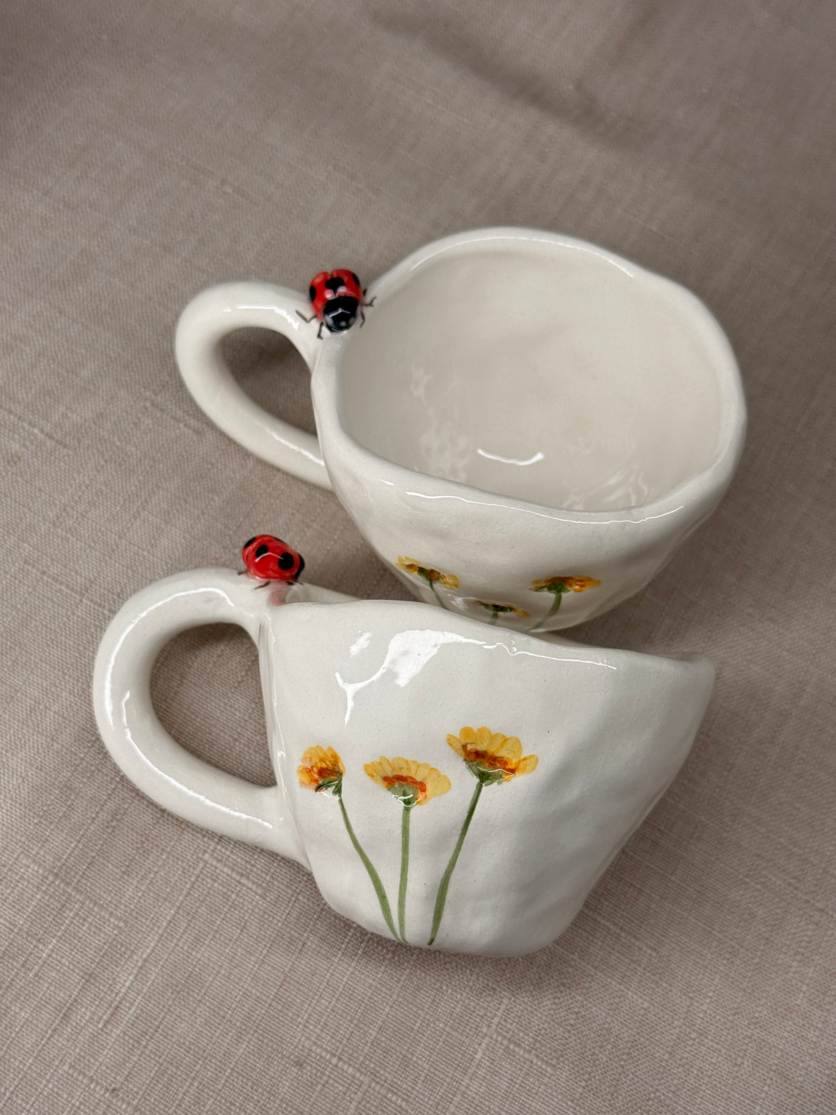 TAZZINA caffè espresso - coccinella fiori misti