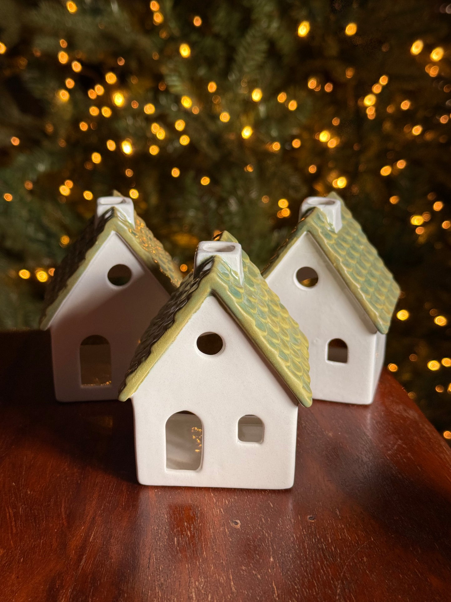 Casetta di Natale portacandela