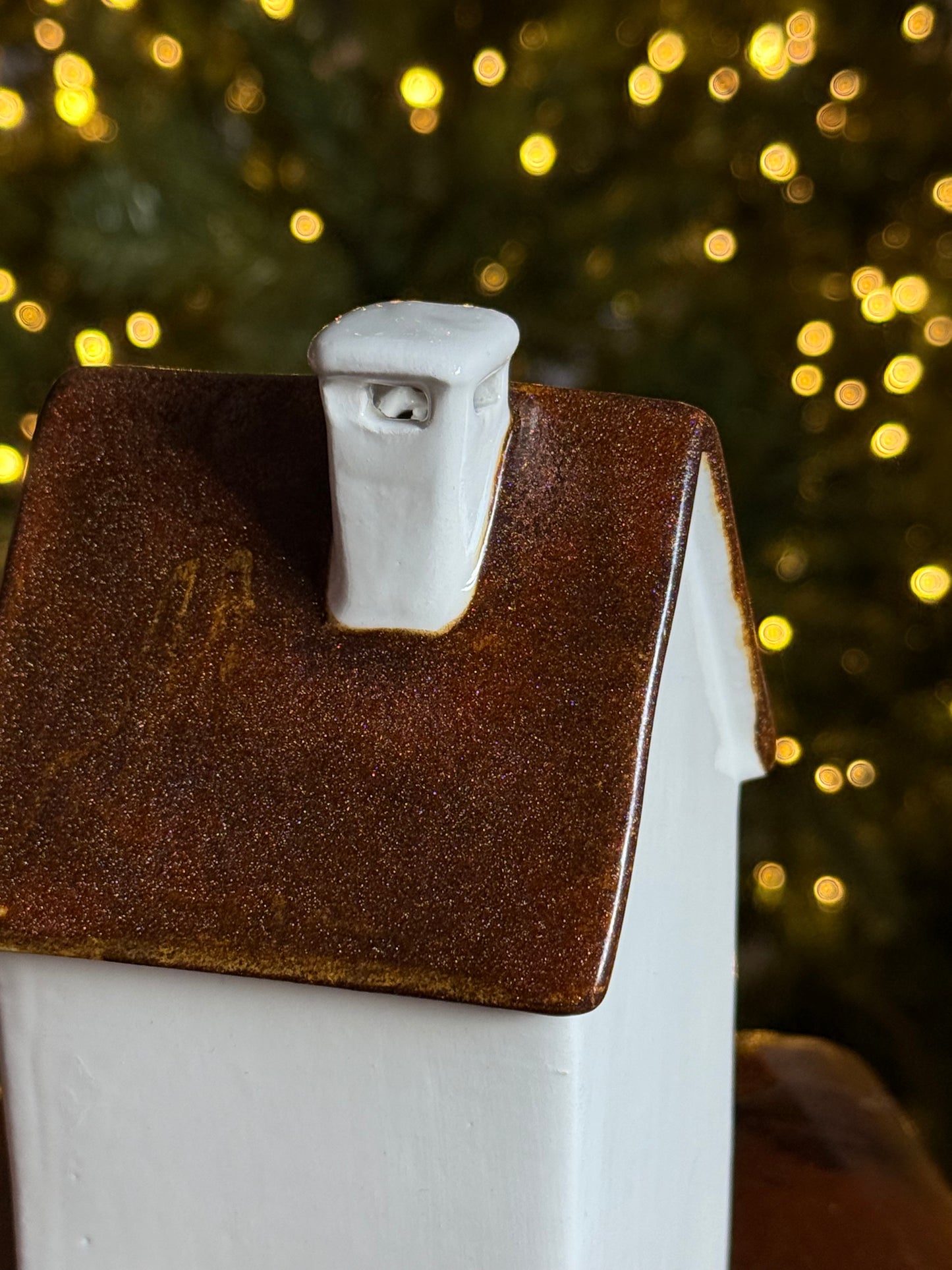 Casetta di Natale portacandela